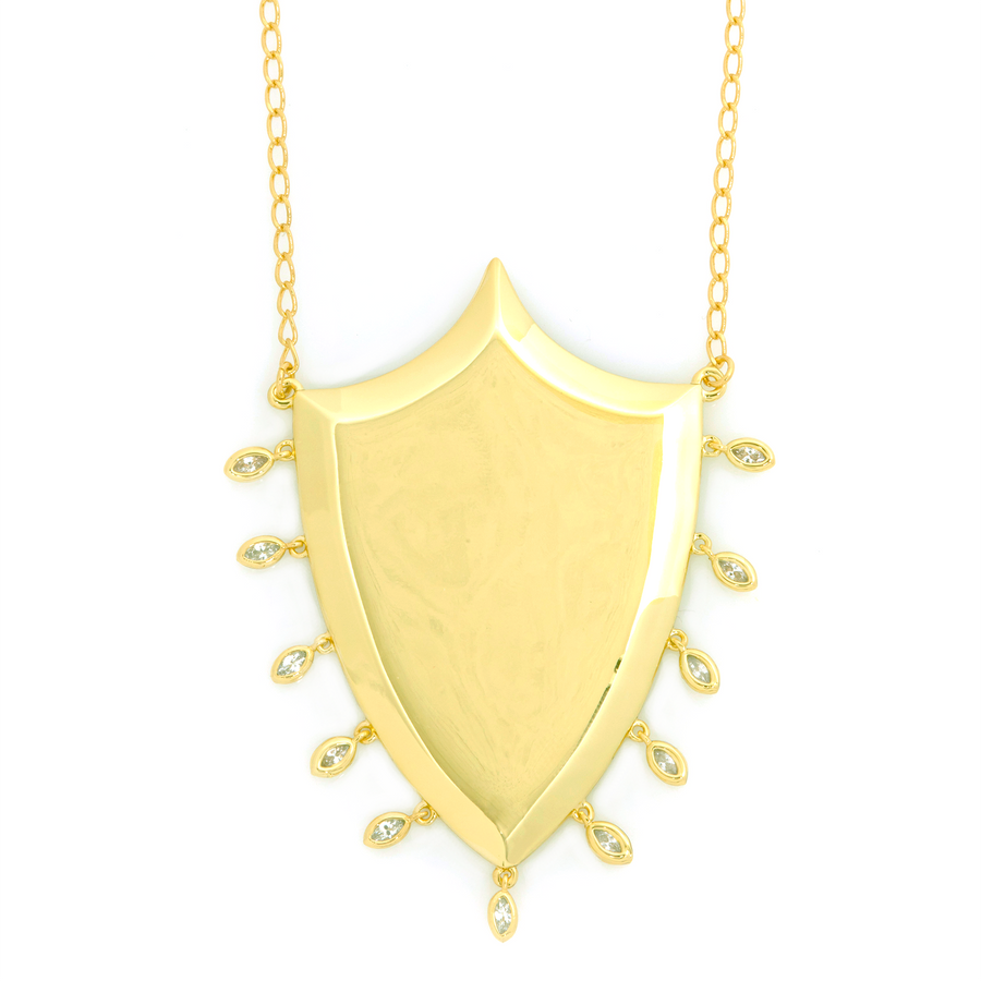 Long Shield Necklace